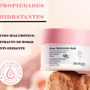 Crema acido hialuronico y rosas Bioaqua