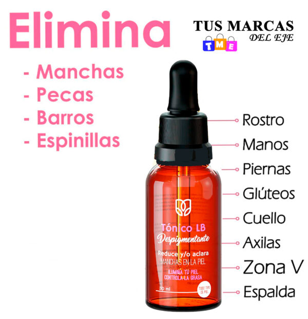 Tónico despigmentante lb + ácido Hialuronico Bioaqua
