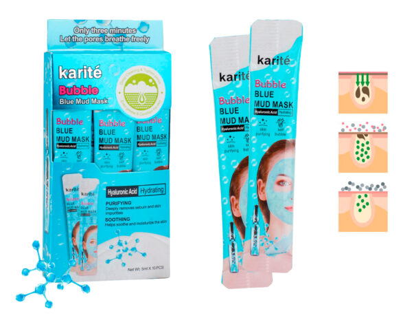 bubble blue mud mask Karite