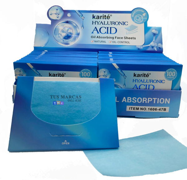 Papel absorbente acido hialuronico Karite