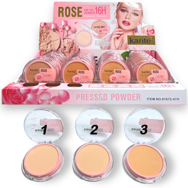 Rose pressed powder karite