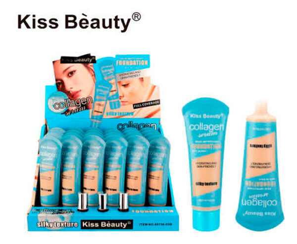 base liquida con Colageno Kiss beauty