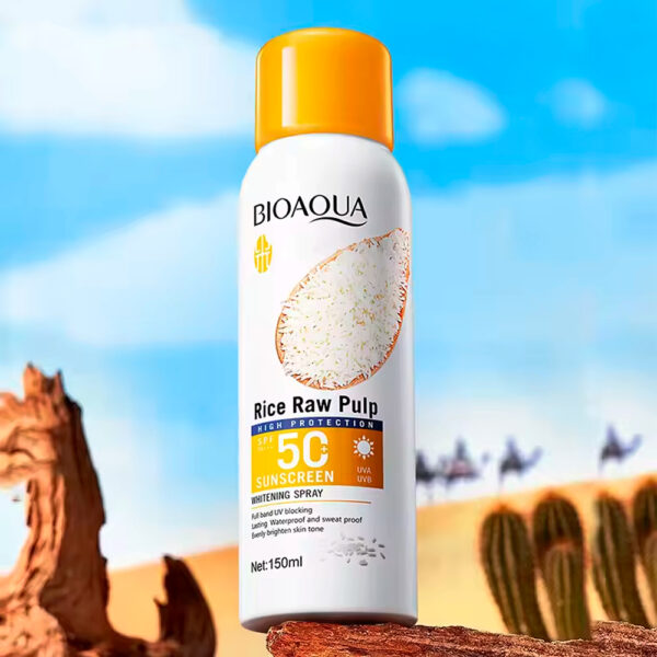 Protector solar en spray arroz