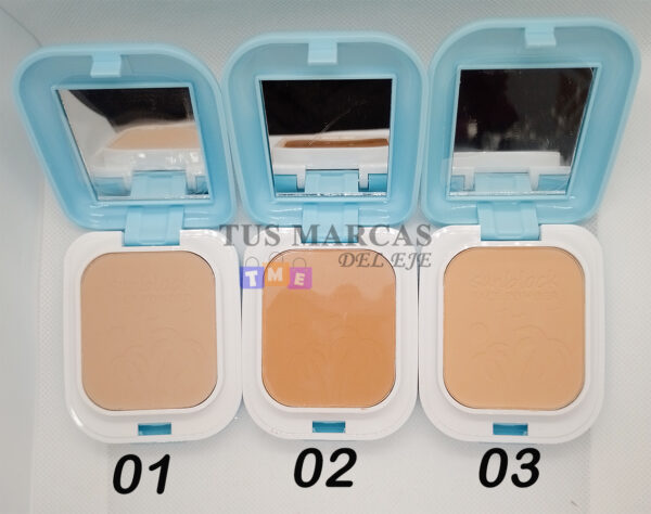 polvo con bloqueador solar karite