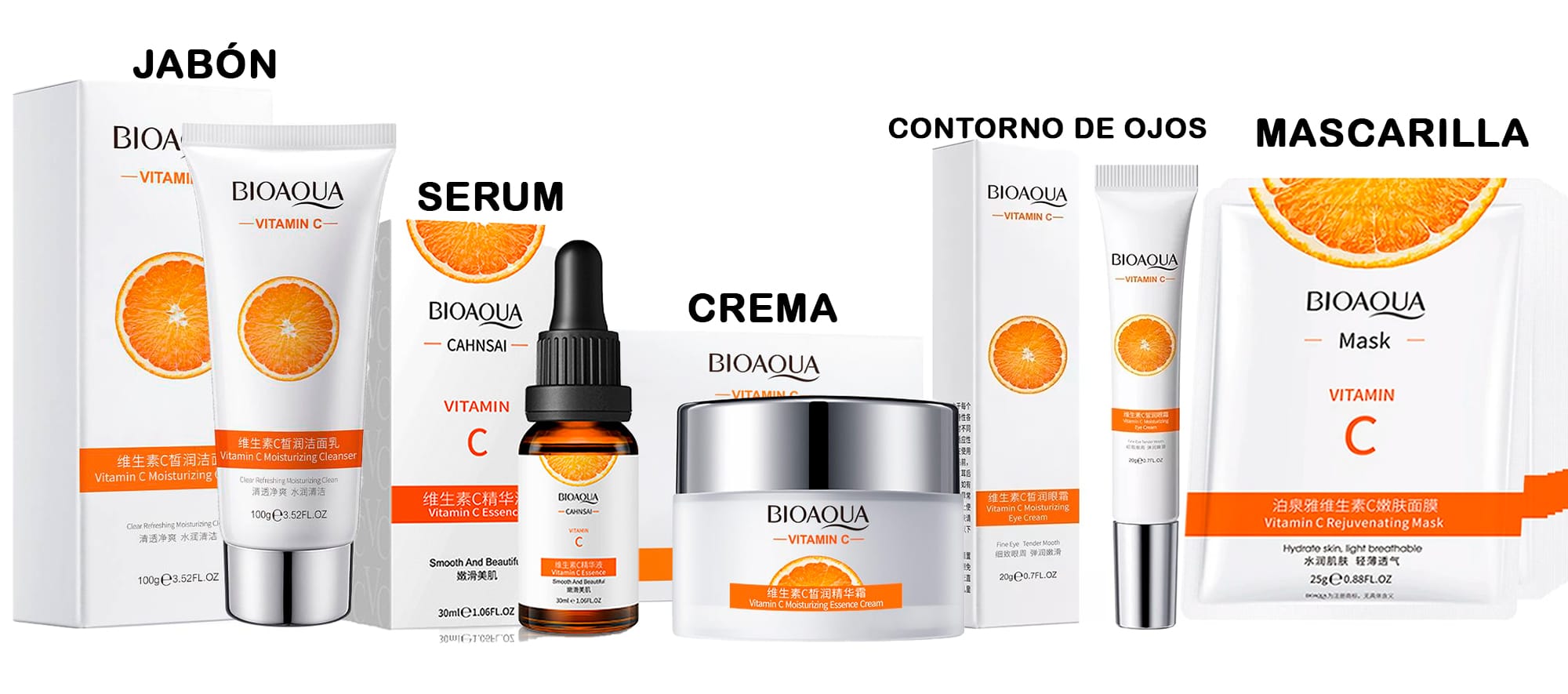 Vitamina C Bioaqua Kit 5 productos