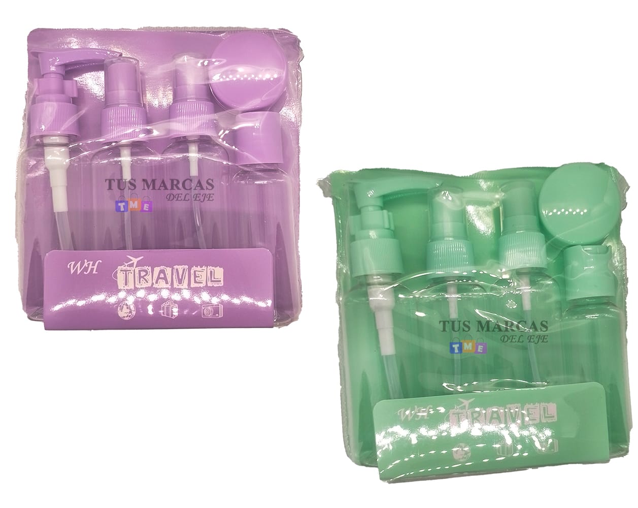 Set de botellas para viaje x 5 unid