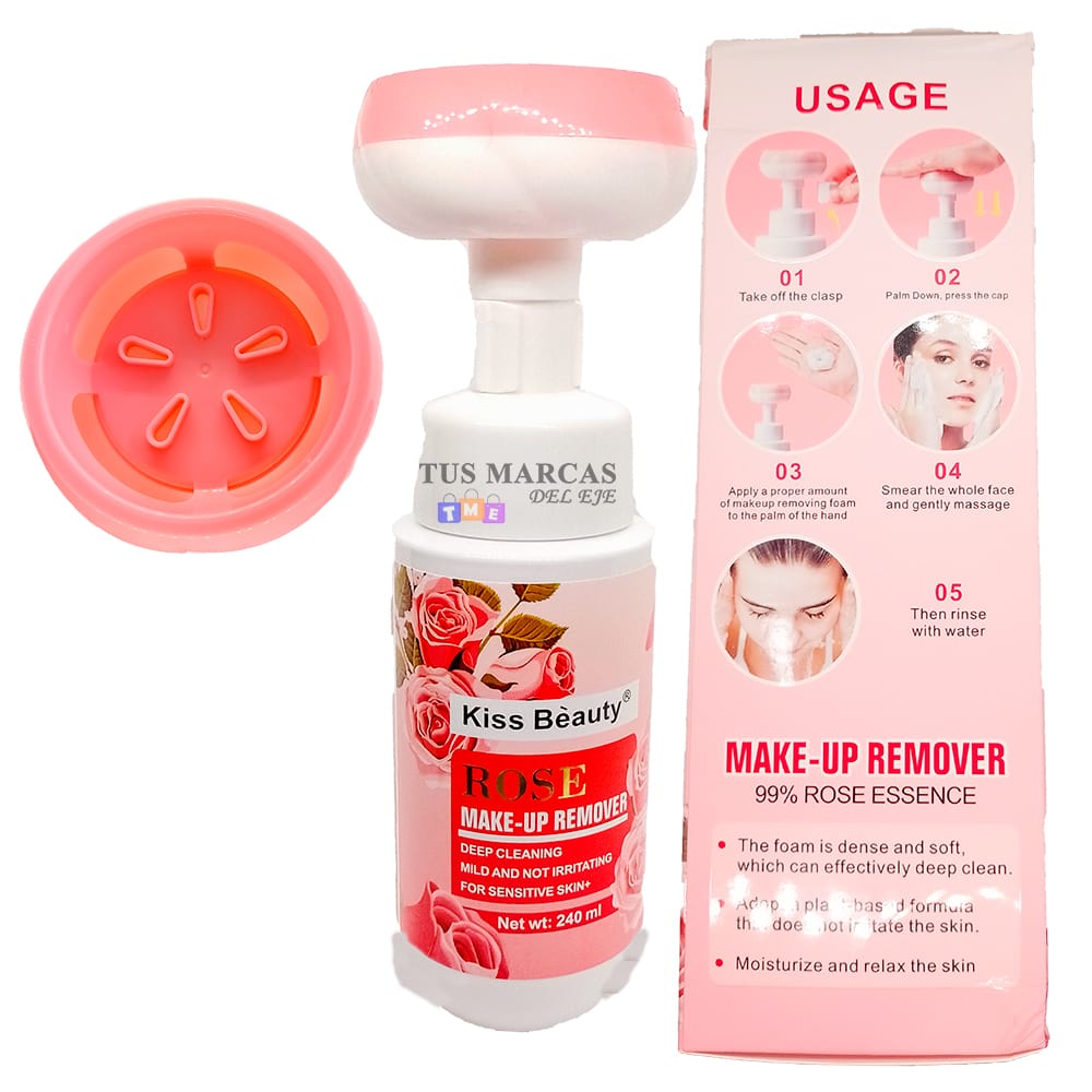 jabon facial de rosas en espuma