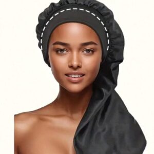 Gorro de satín largo Negro