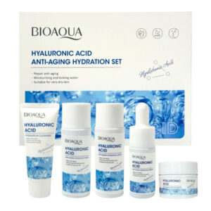 Kit Viajero Bioaqua 5 Piezas | Ácido Hialurónico y Polipéptidos | Skincare Mini