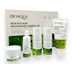 Kit Viajero Bioaqua 5 Piezas | Ácido Salicílico Anti-Acné | Skincare Mini